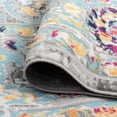 thumbnail image 6 of Transitional 2x8 Area Rug (2'2'' x 7'3'') Medallion Aqua, Pink Indoor Runner Easy to Clean, 6 of 9