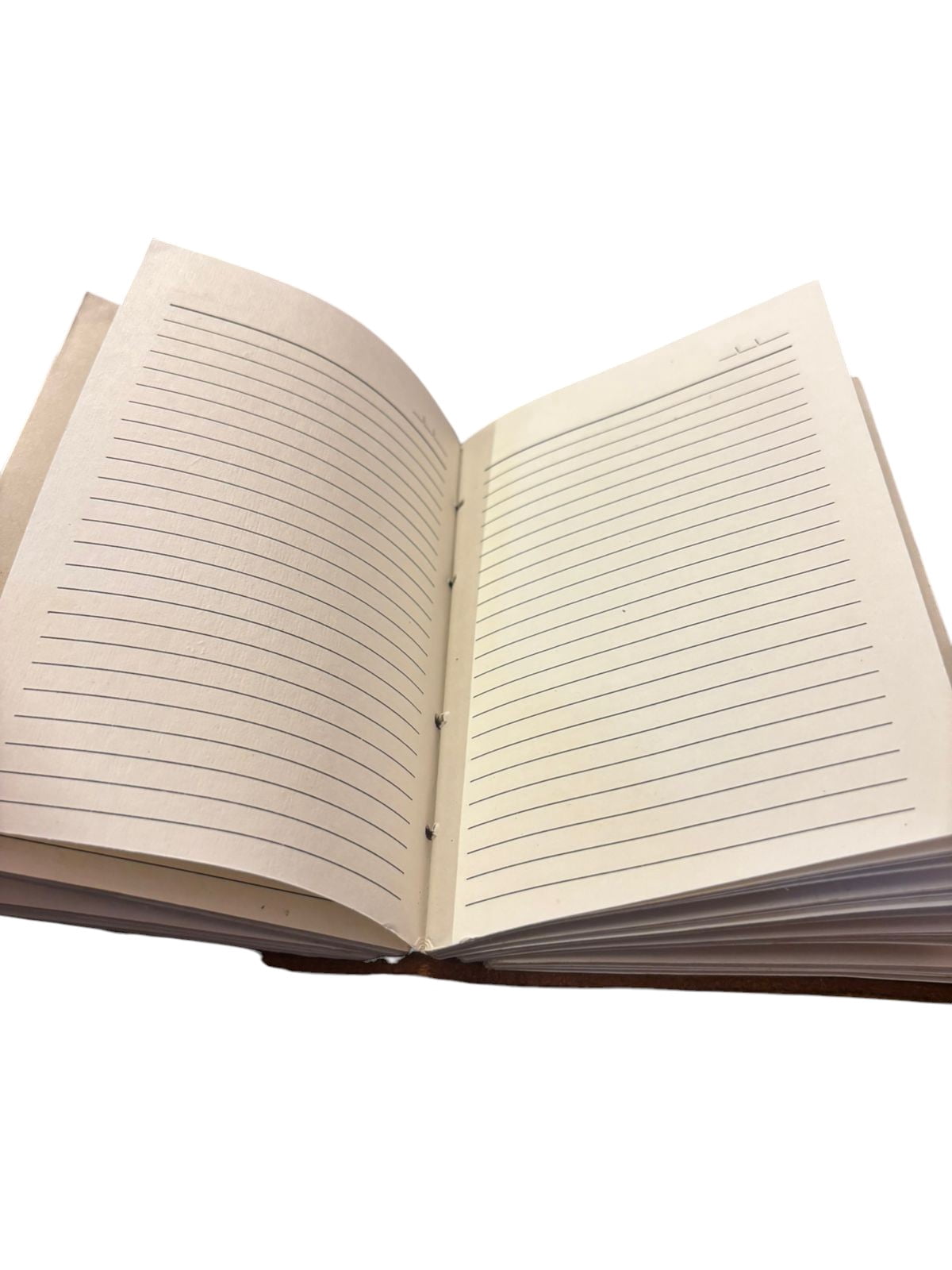 Handmade Leather Journal Notebook – Vintage Brown Diary with White Lined Paper, 5x7 Inch Rustic Writing Journal with Wrap Closure