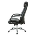 thumbnail image 6 of Office Star Products Black Bonded Leather Executive Chair with Padded Polished Aluminum Arms and Chrome Base, 6 of 9