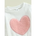 thumbnail image 6 of Suealasg 2Pcs Baby Girls Fall Outfits Set Long Sleeve Heart Print Sweatshirt Sweatpants 6M 1T 2T 3T Toddler Girls Casual Autumn Clothes, 6 of 7