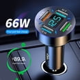 thumbnail image 1 of MYG 66W Car Charger Super Charging Fast Charging Phone Charger 4-Port USB, 1 of 9