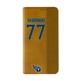 thumbnail image 2 of Keyscaper Peter Skoronski Brown Tennessee Titans Folio iPhone Case, 2 of 7