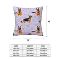 thumbnail image 2 of Throw Pillow Covers, German Shepherd Dog Love Soft Square Pillow Cases with Invisible Zipper for Couch Bed Sofa, Farmhouse Fall Home Decor 20"x20", 2 of 7