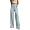 thumbnail image 1 of Pantalon Décontracté pour Femmes, Pantalon Uni à Fermeture Éclair avec Poches, 1 of 9
