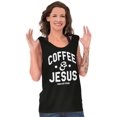 thumbnail image 3 of Coffee & Jesus Christ Religious Faith Tank Top Tee Shirt Women Brisco Brands S, 3 of 6