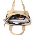 thumbnail image 3 of Bolso bandolera de lona multifunción para mujer, Bolso con asa superior, moda para el trabajo (caqui), 3 of 6
