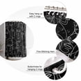 thumbnail image 6 of Abstract Style Waterproof Fabric Shower Curtain, Black Face Line Modern Character Art Shower Curtain for Bathroom Curtains Bathtubs Hotel Washable Shower Curtains with 12 Hooks Extra Long 72x84, 6 of 6