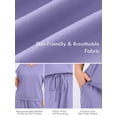 thumbnail image 5 of SHOWMALL Cute Plus Size Matching Sets for Women Summer Outfit Sets- Trendy 2 Piece Lounge Wear Sleeveless Muscle Tee & Shorts Outfit, Purple Gray 2X, 5 of 10
