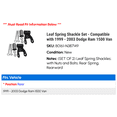 thumbnail image 2 of Leaf Spring Shackle Set - Compatible with 1999 - 2003 Dodge Ram 1500 Van 2000 2001 2002, 2 of 2
