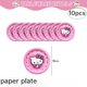thumbnail image 3 of Decoraciones para fiesta de cumpleaños de Hello Kitty, vajilla con forma de gato kawaii, plato, mantel, pegatinas para baby shower, regalos para niñas, suministros para fiestas, 3 of 5
