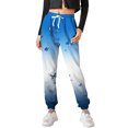 thumbnail image 1 of Pantalones de chándal Gibobby Mujer Estampado Cómodos Alta cintura Azul S, 1 of 5