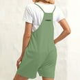 thumbnail image 4 of Riforla Women's Sleeveless Overalls Jumpsuit Casual Solid Summer Wide Leg Bib Pants Bottons Jumpsuit Romper with Pockets Short 2 Piece Sets for Women Beige XXXXXL, 4 of 6