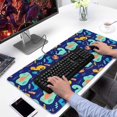 thumbnail image 2 of Long Mouse Pads for Desk,DarkBlue Cartoon Dinosaurs Pattern Desk Mats on Top Of Desks, Desk Mouse Pad Extra Large with 3mm Non-Slip Base and Stitched Edge for Gaming,Office,Work,Home 31.5"x15.7", 2 of 6