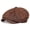Brown, variant on Breathable Mesh Flat Cap, Adjustable Summer Ivy Newsboy Hat for Men and Women