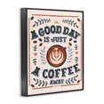 thumbnail image 3 of Stupell Industries Eclectic Good Day A Coffee Away Black Framed Giclee Art, 11 x 14, by Glad You're Here Co., 3 of 8