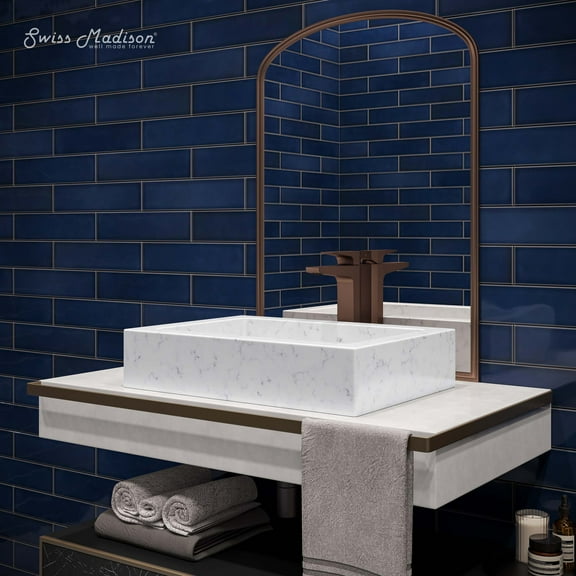 Voltaire 22" Ceramic Vessel Bathroom Sink in Static White