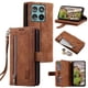 thumbnail image 1 of For Motorola Edge 60 5G 60 Fusion 5G Case PU Leather Phone Cover with Zipper Wallet 9 Card Slots - B, 1 of 5