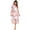 A, variant on Womens Long Sleeve Bathrobe Nightgowns Soft Floral Cotton Night Shirts Sleepwear Robe Night Gown Sleep Shirt Pajama Dress S-2XL