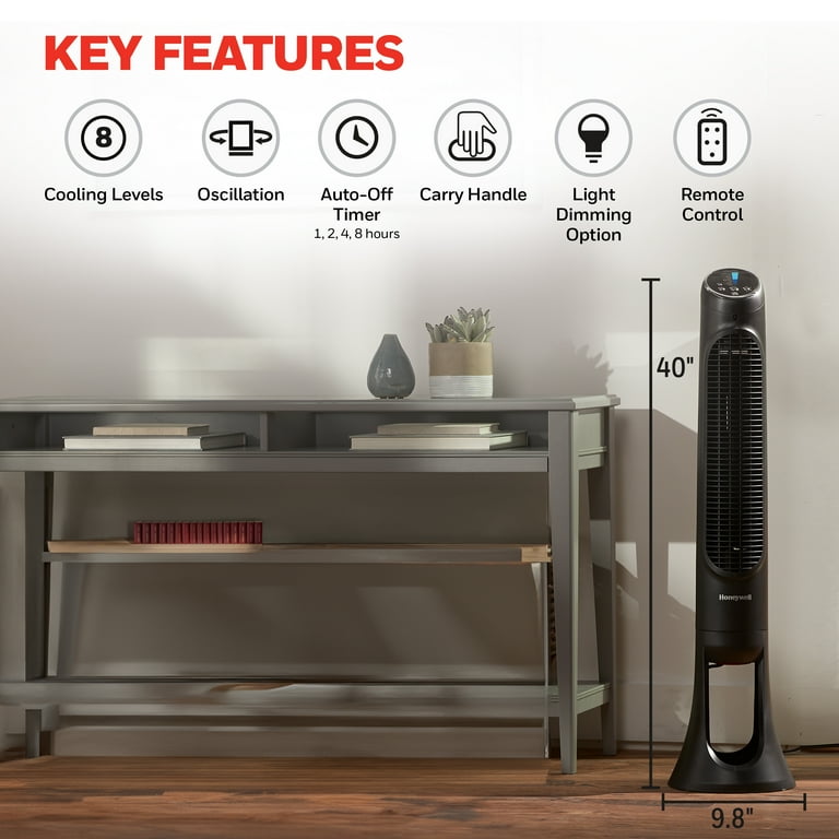 Honeywell QuietSet Air Cooling Whole Room Oscillating Tower Fan