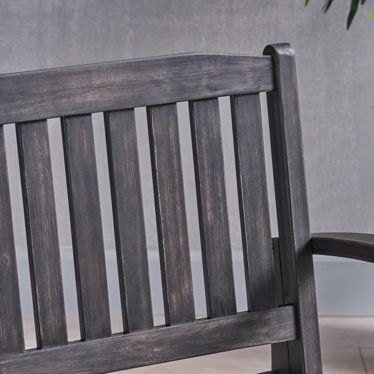 Baxter Acacia Wood Rocking Loveseat, Natural Finish