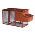 ALEKO ACCR011RD Wooden Pet Chicken Coop Poultry Hutch Chicken Hen House, 78" x 30" x 40