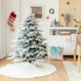 thumbnail image 4 of Gymax 4.5ft Snow Flocked Decoration Christmas Tree w/LED Lights & PE & PVC Tips, 4 of 10