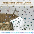 thumbnail image 3 of PEVA Holographic Shower Curtain Liner with Glitter m Pattern, 70x72in Lightweight Clear Plastic for Stall, Bathtubs, 3 of 4