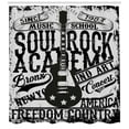 thumbnail image 3 of Ambesonne Retro Shower Curtain, Rock Music Poster Image, 69"Wx84"L, Beige and Black, 3 of 3