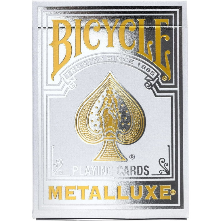 Bicycle Metalluxe Silver Playing Cards, Metal Foil Finish