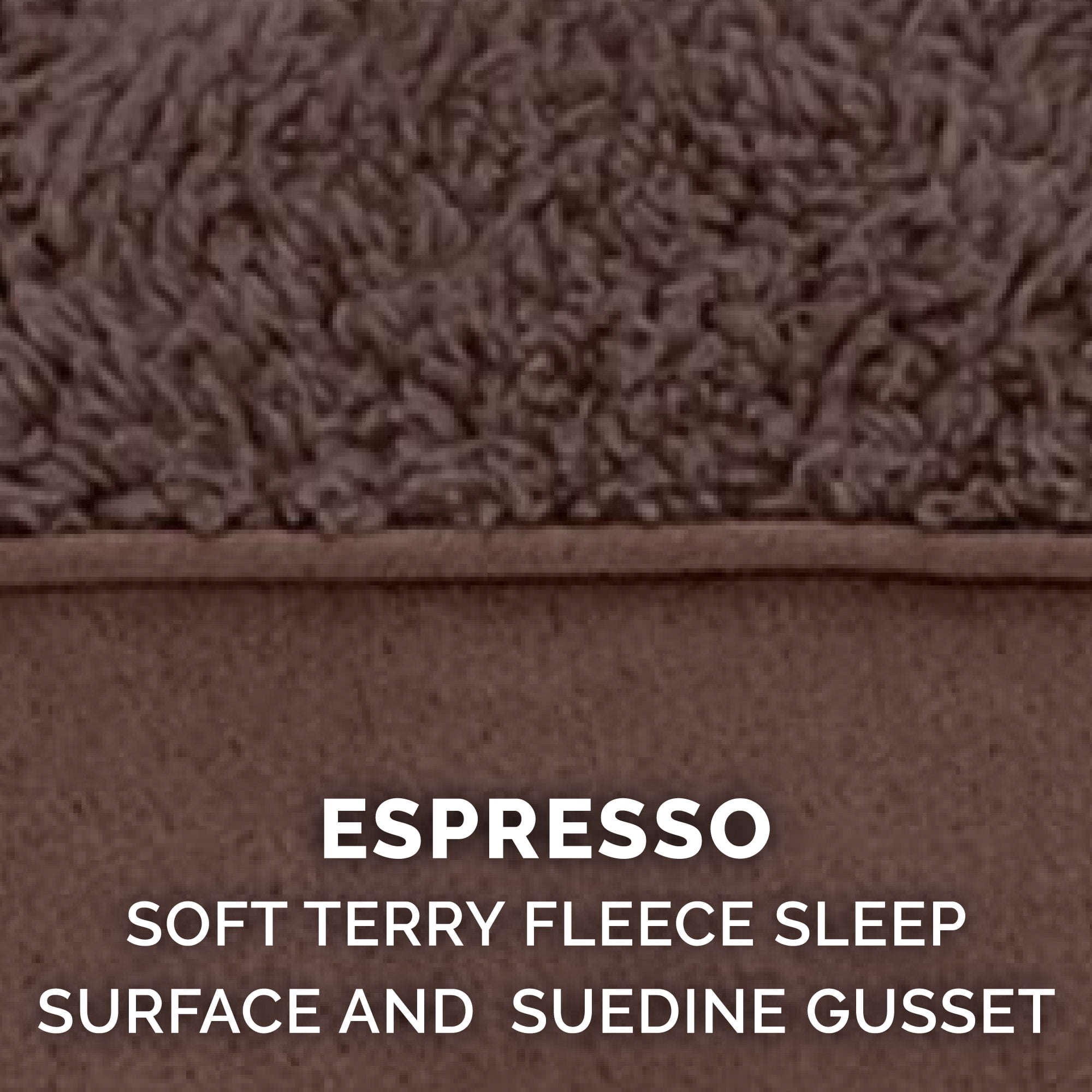FurHaven Pet Products Terry & Suede Deluxe Memory Foam Pet Bed for Dogs & Cats, Espresso, Large, 1 Count