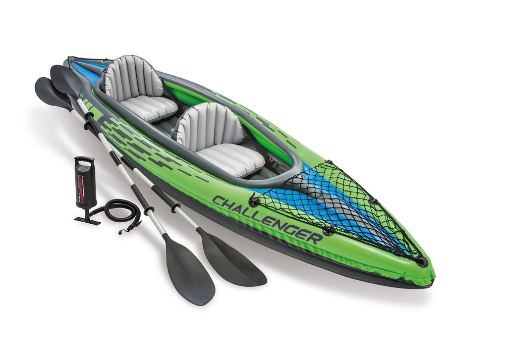 1 Inflatable 3 Seat Kayak Blue & Red Watersports Sevylor Tahiti Plus Kayak 2 