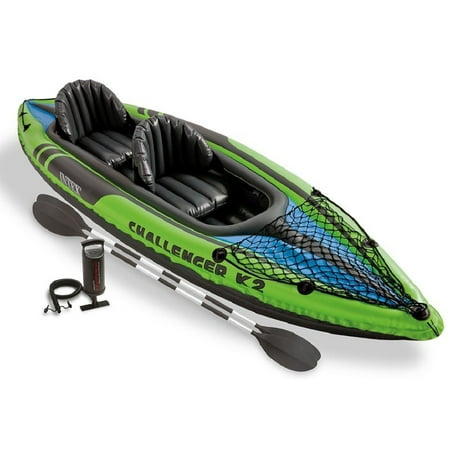- Intex Challenger K2 Kayak, 2-Person Inflatable Kayak Set with Aluminum Oars a...