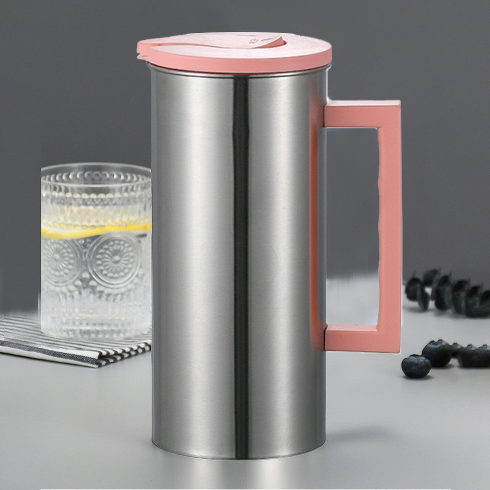 Pichet à eau - LUNAVO - 600ml - Acier inoxydable 304 - Poignée