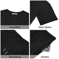 thumbnail image 6 of Sundazz Two Piece Sets for Women Summer Matching Lounge Sets Short Sleeve Tops and Wide Leg Pants Travel Vacation Outfits, 6 of 8