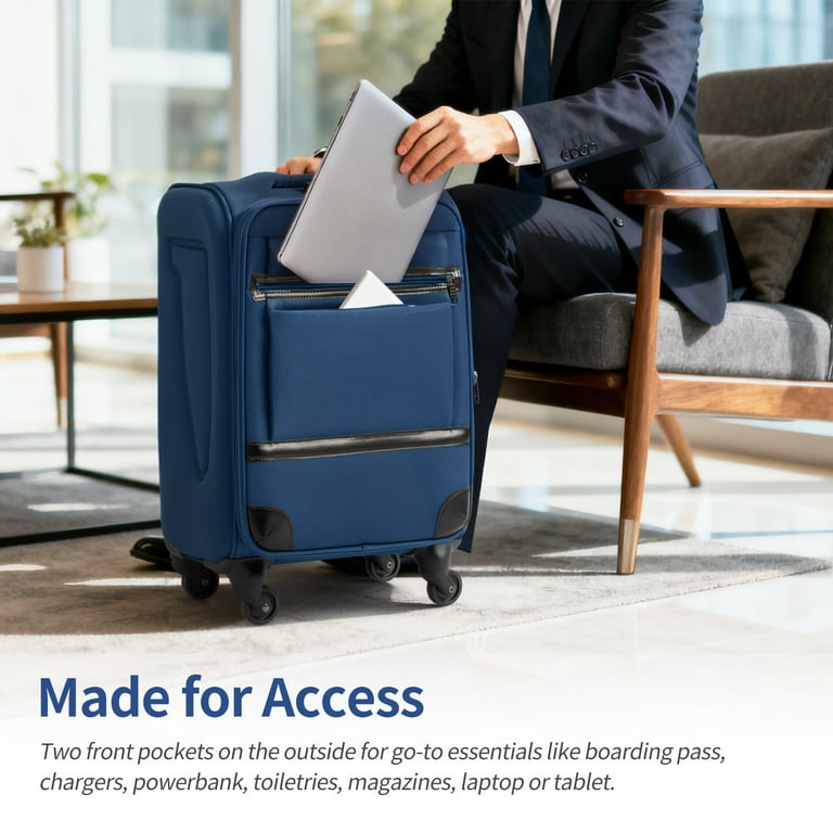 Ktaxon 3-Piece Softside Luggage Set With 8 Set Pcaking Cube TSA