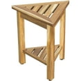 thumbnail image 3 of 18" Teak Corner Shower Stool or Bench with Shelf in Natural Finish, 3 of 3