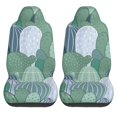thumbnail image 2 of XMXT 2Pcs Car Seat Cover Decor Protector, Cactus Hand Painted Front Seat Covers for Cars SUVs, Universal Fit, 2 of 9