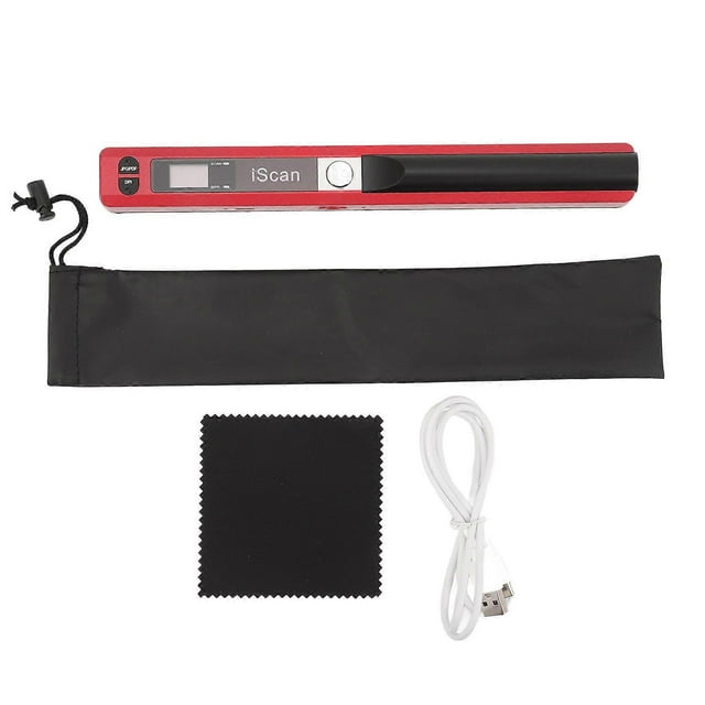 Scanner de documents A4 portable 900 DPI, multifonction, pour la maison et le bureau, rouge