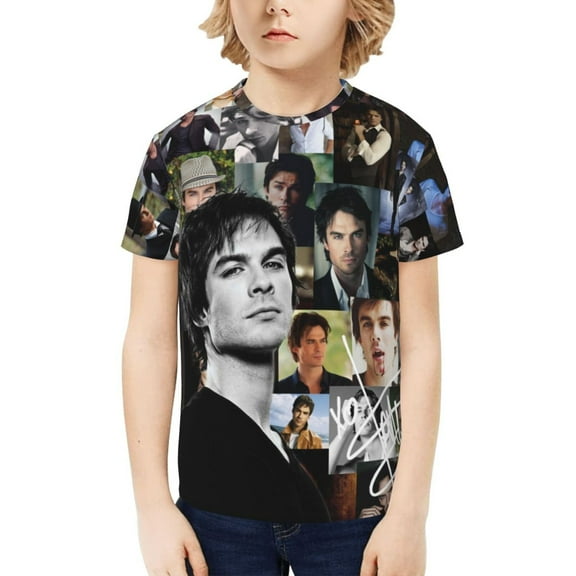 The Vampire Diaries Kids T-Shirt 3d Printed Graphic T-Shirts Boys And Girls Short Sleeve Shirts For Youth Kids X-Small