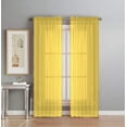 thumbnail image 1 of Interior Trends Ensemble de Rideaux en Voile Transparent Entièrement Cousu 2 Pcs (84 Long Jaune), 1 of 1