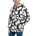 thumbnail image 2 of Naloa Cartoon Penguin Teenage Zipper Hoodie, Long Sleeve Zip Up Hoodies Casual Jackets Tops for 7-12 Years-Small, 2 of 6