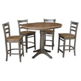 thumbnail image 4 of 36" Solid Wood Round Extension Table with 4 Counter Height Stools, 4 of 4