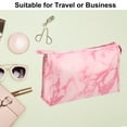 thumbnail image 5 of Unique Bargains Makeup Bag Marble Cosmetic Travel Bag Make Up Brush Organizer Bag Storage for Women Pink 9"x3"x6", 5 of 7