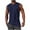 Navy, variant on Vivianyo HD Men's Sleeveless Vest Top Summer Men Casual Fashion Solid Pullover Round Neck Sports Tank Tops Blouse