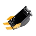 thumbnail image 4 of KLKCMS Excavator Bucket Backhoe Bucket with Metal Tooth Heavy Duty 20cm Steel Trench Digger Attachment for Digging Soil Construction, 4 of 9