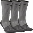 thumbnail image 2 of Unisex Nike Everyday Max Cushion Crew Training Sock (3 Pair) (Heather/Cl;oud Blakc/Grey, X-Large), 2 of 2