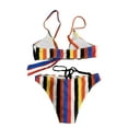 thumbnail image 2 of LIORA Women's Striped Knot Adjustable Bikini Sets Two Piece Bathing Suit, 2 of 3