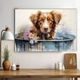 thumbnail image 3 of Nova Scotia Duck Tolling Retriever Dog Canvas Bathroom Décor - Unique Bath Wall Decor - Modern Canvas Bathroom Wall Art - Room Decor - Bathroom Decorations - Restroom Sign - Wall decor living room, 3 of 4