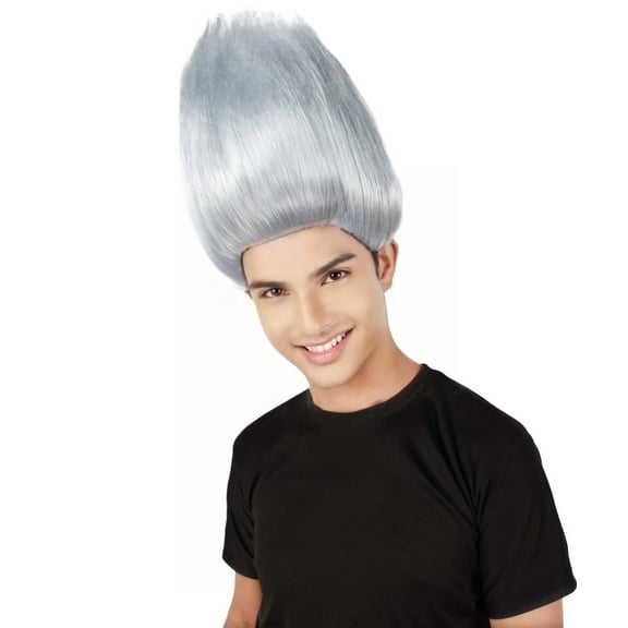 HPO Adult Unisex Straight Cosplay Halloween Troll Branch Wig, Multiple Color Options, Synthetic Soft Fiber Hair, Perfect for your next Festival and Group Anime Party!