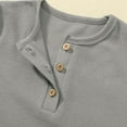 thumbnail image 6 of LIJCC Boys Short Sleeve Shirt with 3 Button, Henley Shirt for Boys & Girls Without Collar , Polo Shirt Without Collar(Grey,9-10 Years), 6 of 9